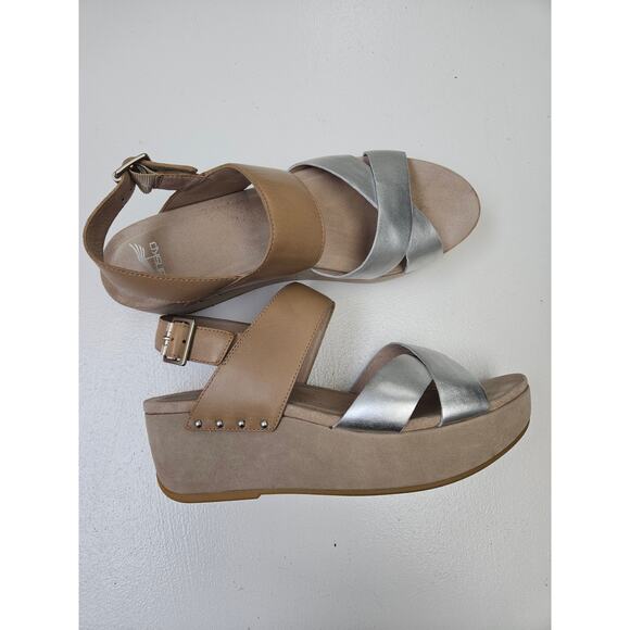 Dansko Tan and Silver Sandals - Picture 1 of 6
